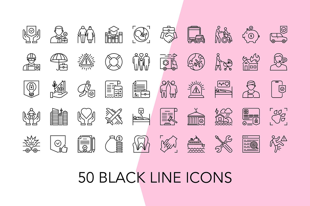 200 Insurance Vector Icon Set, an Icon by Genestro Shop (Photo 2 of 5)