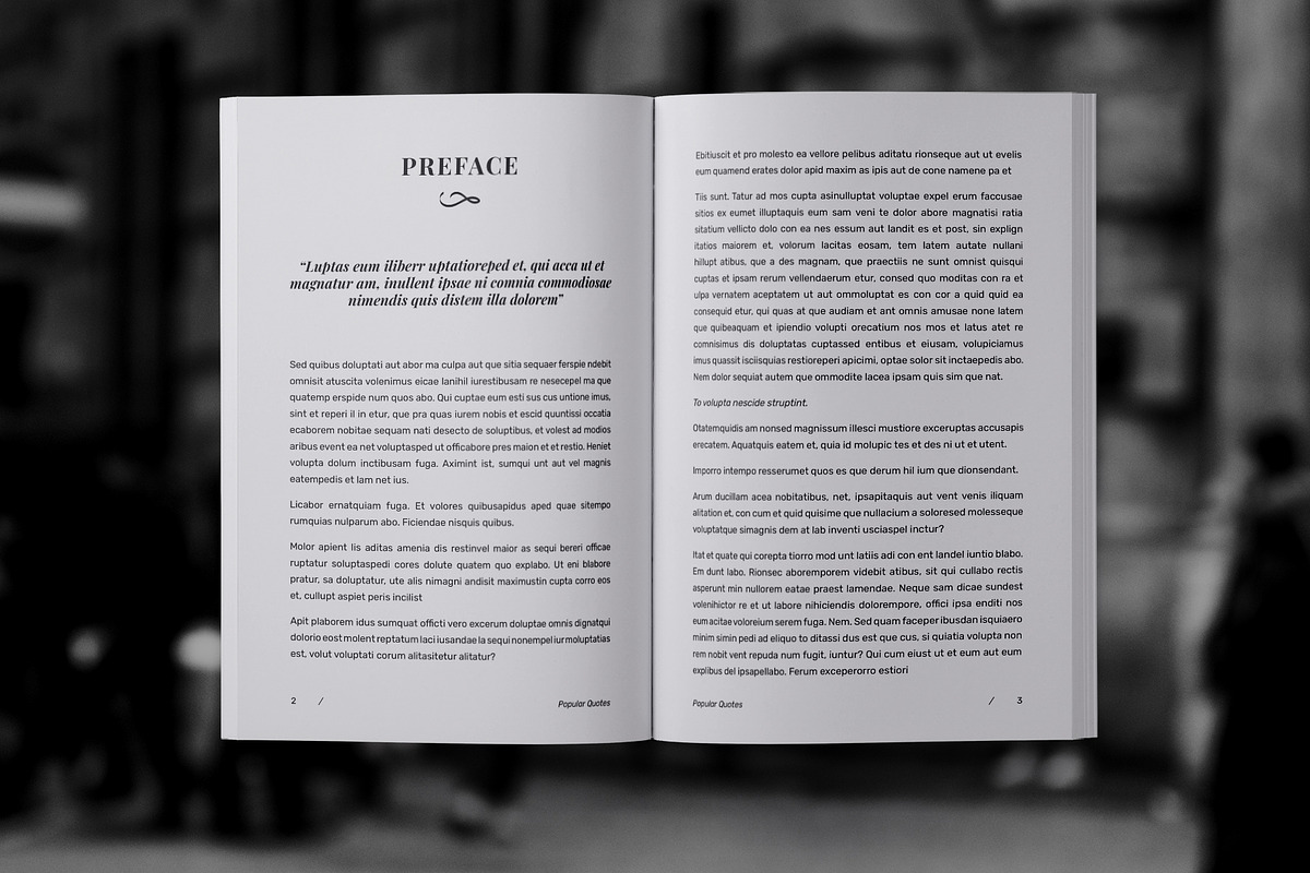 Simple Quotes Book Template, a Stationery Template by Meknya (Photo 3 of 13)