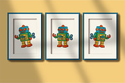 Retro Toy Robots Clipart & Posters, an Object Graphic by Blynn Pippen (Thumbnail 17 of 23)