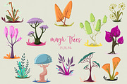 Cartoon magic trees set, a Decorative Illustration by kateja (Thumbnail 1 of 3)