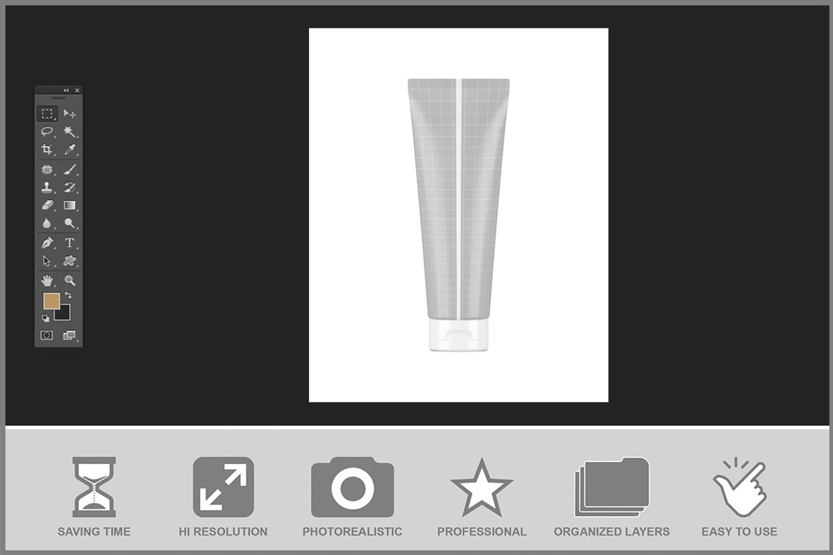Skincare Squeeze Tube Mockup, an Advertising Mockup by Bruno's Shop (Photo 2 of 3)