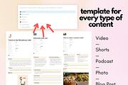 Content Creator Notion Template, a Social Media Template by studiorach (Thumbnail 5 of 6)