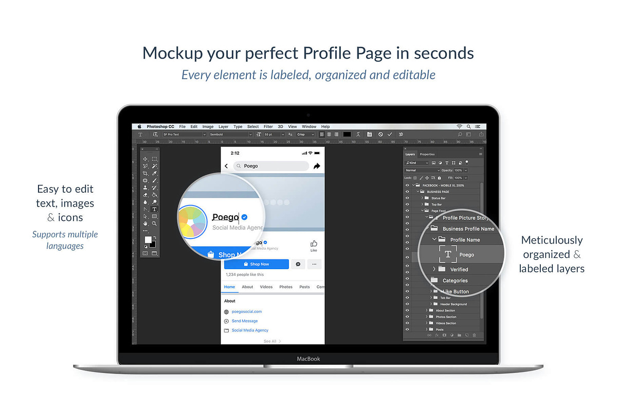 Ultimate Social Media Mockups Bundle, a Social Media Template by Poego Social (Photo 3 of 12)