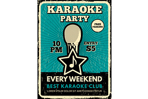 Karaoke party. music entertainment