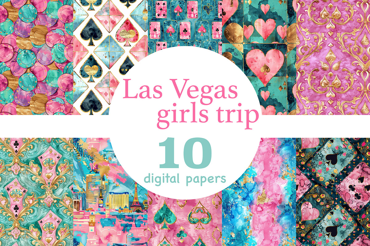 Las Vegas Girls Trip Paper, a Pattern Graphic by GlamArtZhanna (Photo 1 of 4)