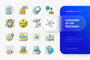 Futuristic UI-UX Elements Icon, an Outline Icon by cidcud_graphic