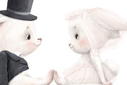 Bunny wedding. Illustration., an Animal Illustration by sheincar (Thumbnail 6 of 8)