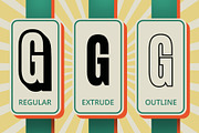Godger 3D, a Sans Serif Font by Craft Supply Co. (Thumbnail 2 of 8)