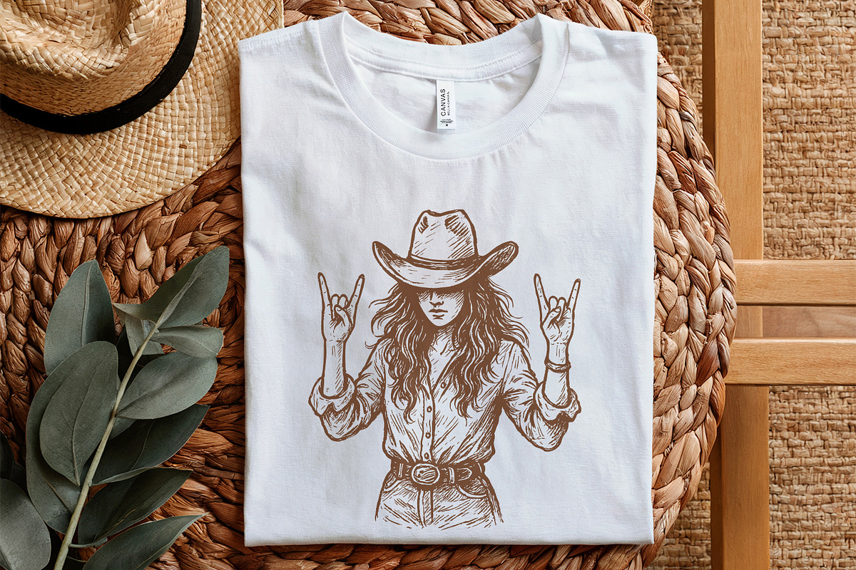 Cowgirl Rock On PNG, Western Woman, an Illustration by SharpMarketplace (Photo 5 of 9)