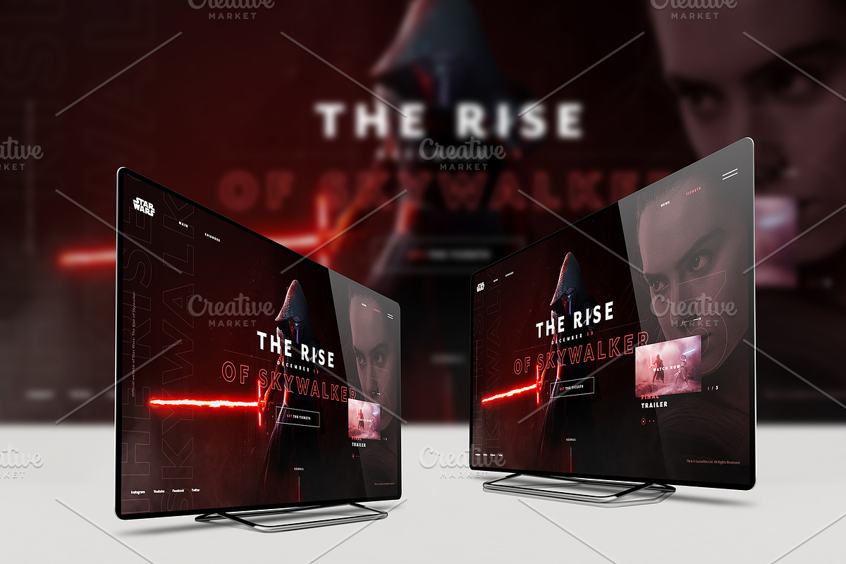 4k (Ultra HD) TV Mockup, a Product Mockup by Design by Mirko (Photo 5 of 6)