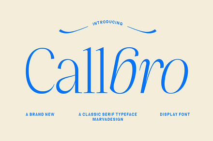 Callbro - Elegant Serif Font, a Serif Font by Marvadesign