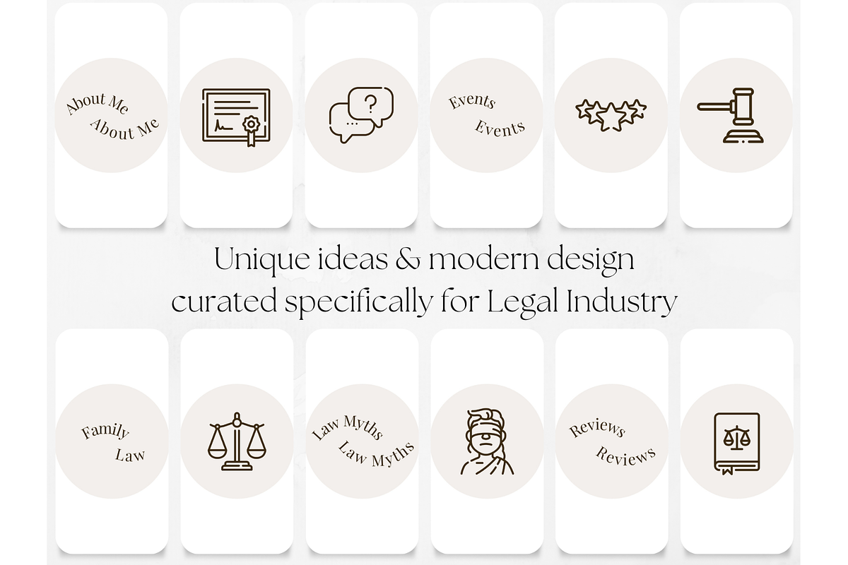 80 Lawyer Story Highlight Covers, a Social Media Template by PatternLab. (Photo 4 of 9)