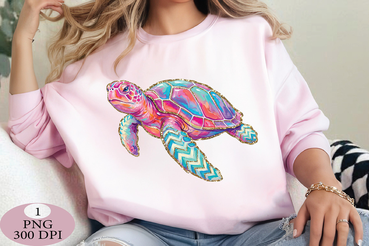 Coquette Summer Sea Turtle Png, an Illustration by Daily.Designs (Photo 3 of 5)