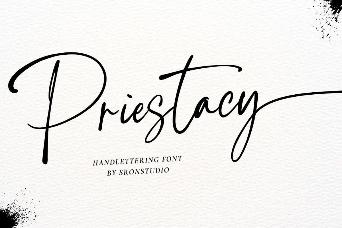 Priestacy // Handlettering Font, a Script Font by Sronstudio (Photo 1 of 23)