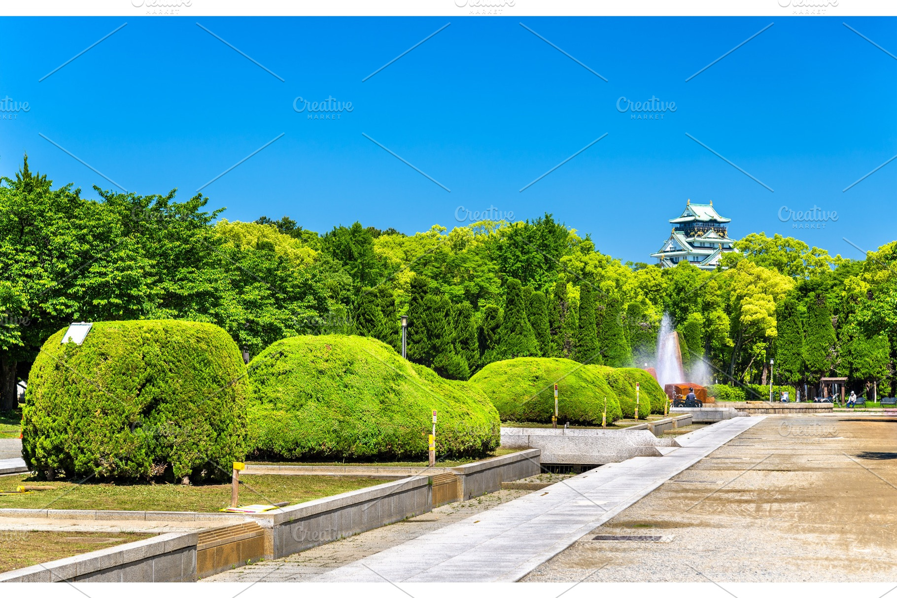 View of osaka castle park in japan containing asia, japan, and castle, an Architecture Photo by Leonid Andronov