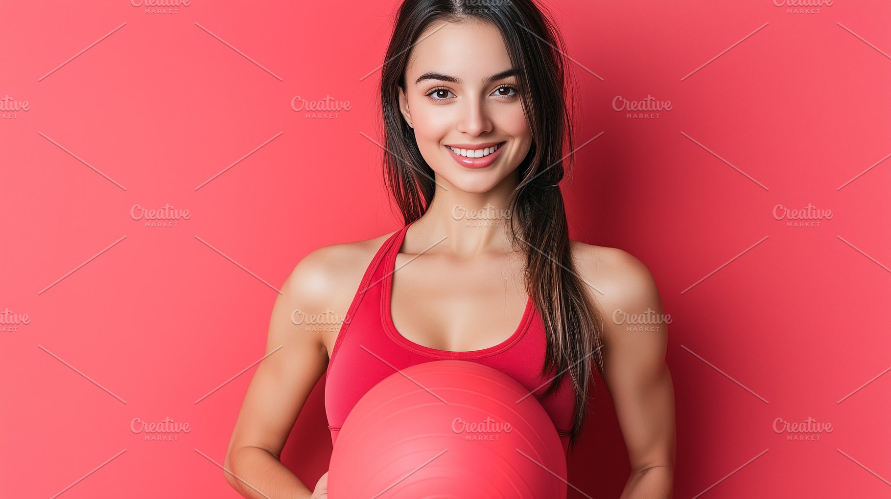Fit young woman in a red sports, a School & Education Photo by MistyDay