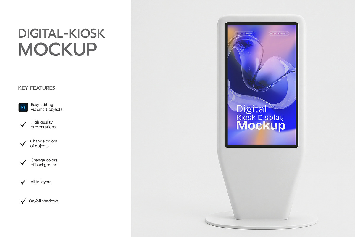 Digital Kiosk Display Mockup
