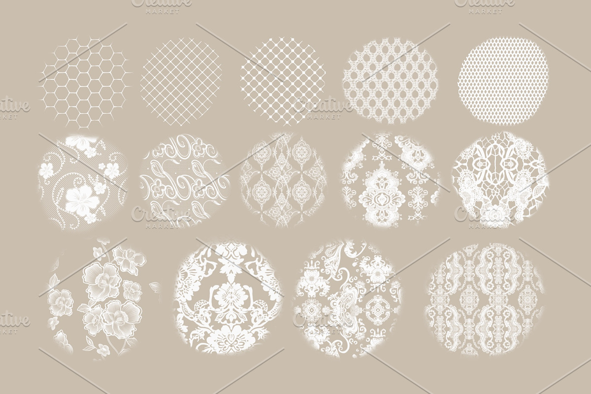 36 Lace brushes Procreate, a Brush Add-On by byJuliaKors (Photo 2 of 6)