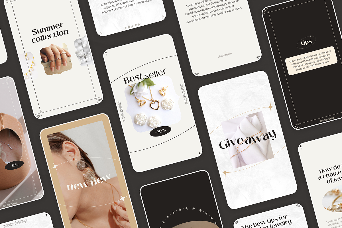 Jewelry Canva Instagram Template, a Social Media Template by ...
