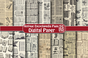 Antique Encyclopedia Page, an Illustration by DreamPrint404