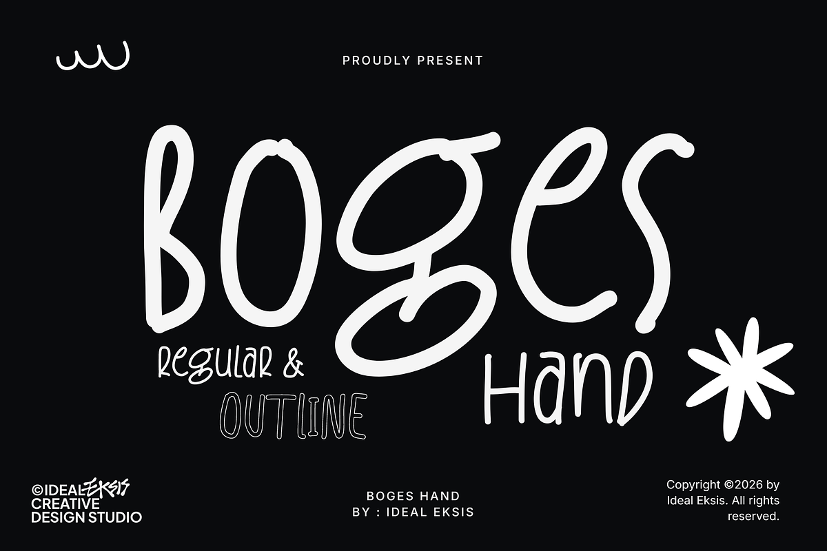 Boges Hand, a Handwritten Font by Ideal Eksis (Photo 1 of 8)