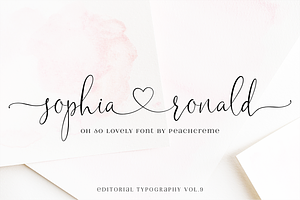 Sophia Ronald // Lovely Script Font