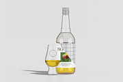 Bottle With Glass Mockup, a Packaging Mockup by Unerispace (Thumbnail 2 of 2)