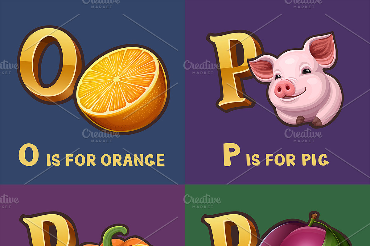 Children's Alphabet SET, an Education Illustration by Saranai Store (Photo 9 of 10)