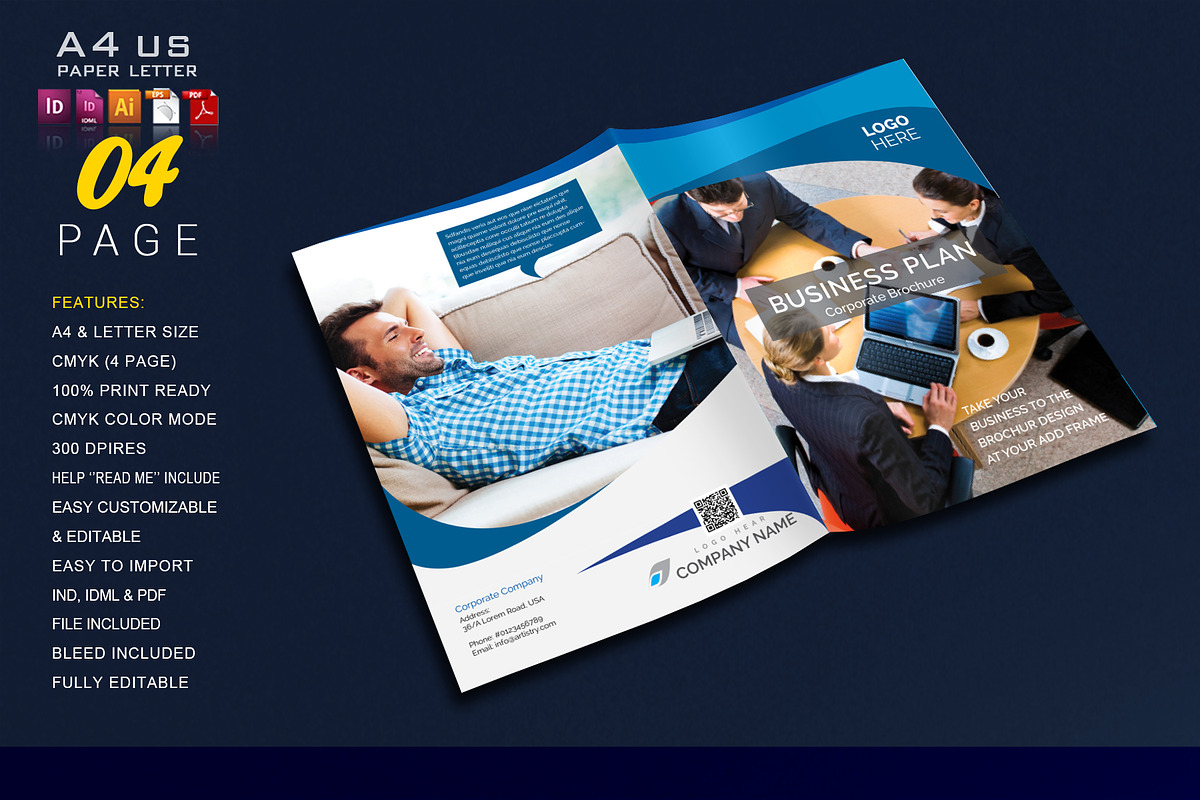 Company Bi-Fold Brochure, a Brochure Template by artico (Photo 2 of 5)