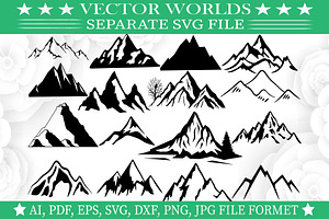 Mountain Svg, Nature Svg