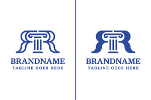 Letters RR Pillar Law Logo, a Branding & Logo Template by Pray Art Design Studio