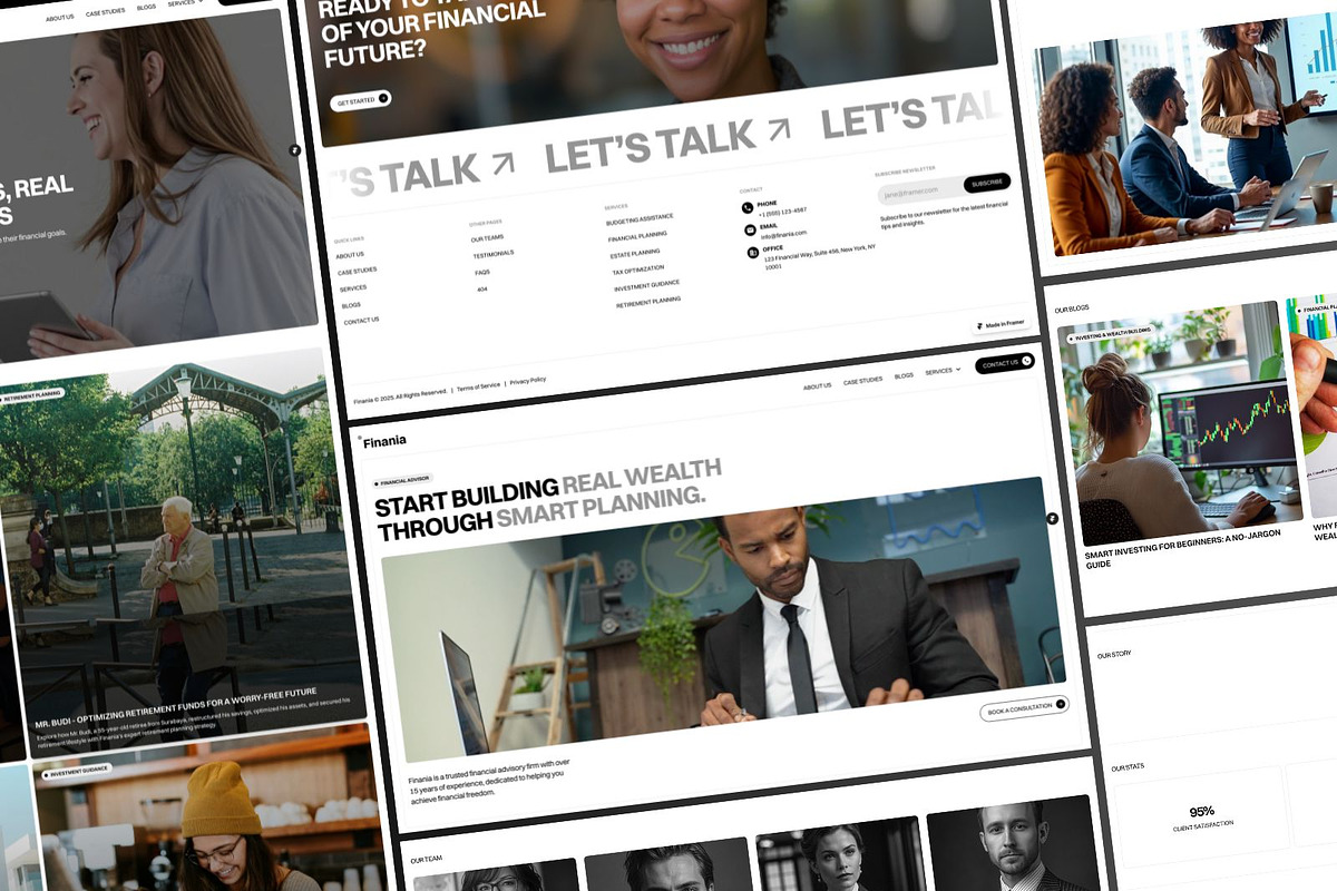 Finania - Financial Advisory Framer, an UI Kit Template by Frameko (Photo 1 of 4)