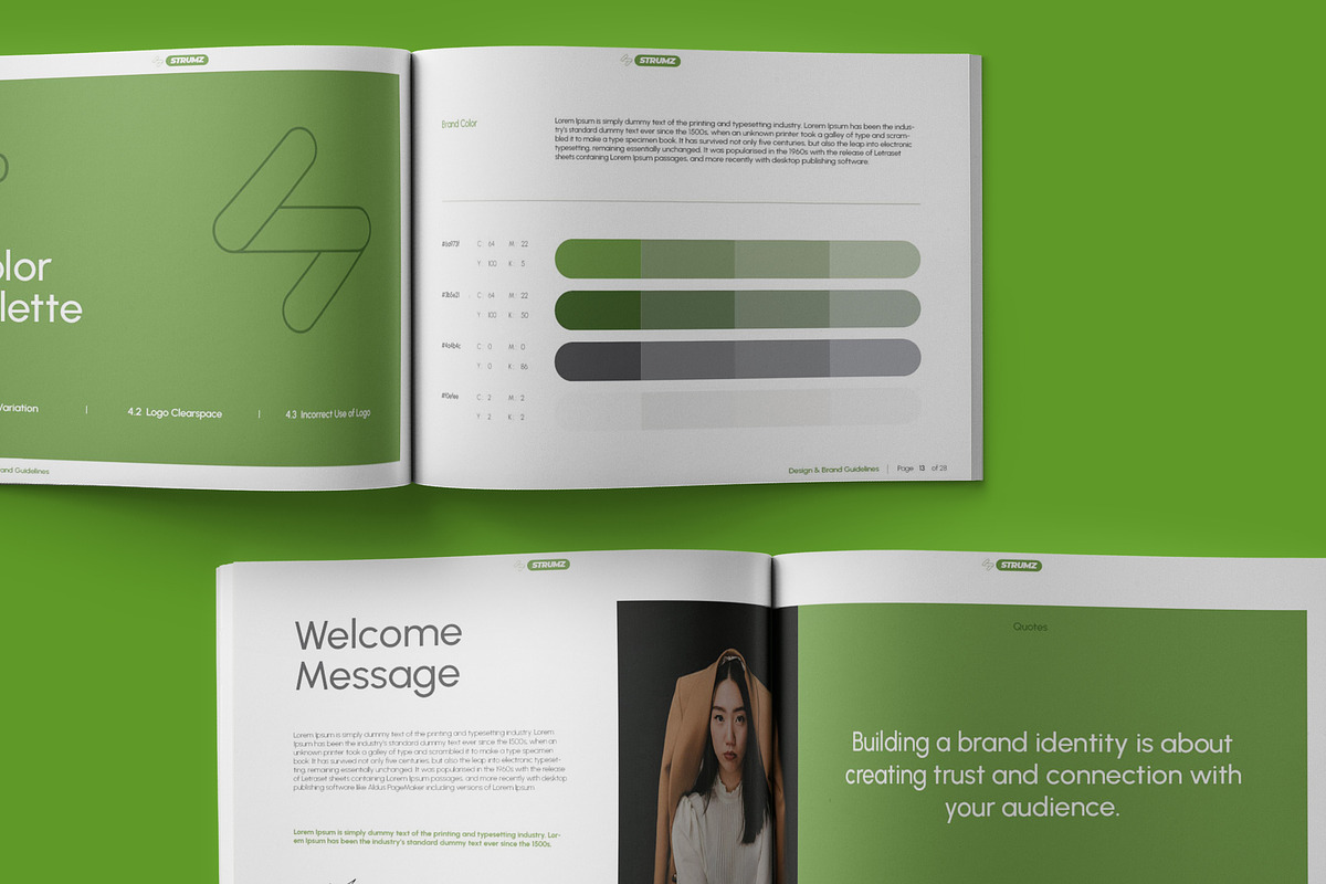 Simple Brand Guidelines Template, a Magazine Template by VanillineGraph (Photo 2 of 6)