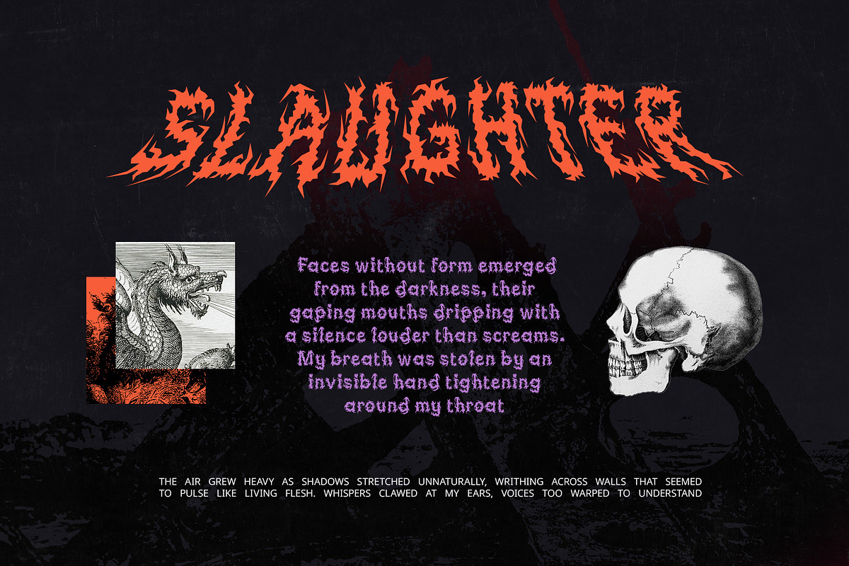 CS Vampire – Black Metal Font, a Blackletter Font by Craft Supply Co. (Photo 2 of 8)