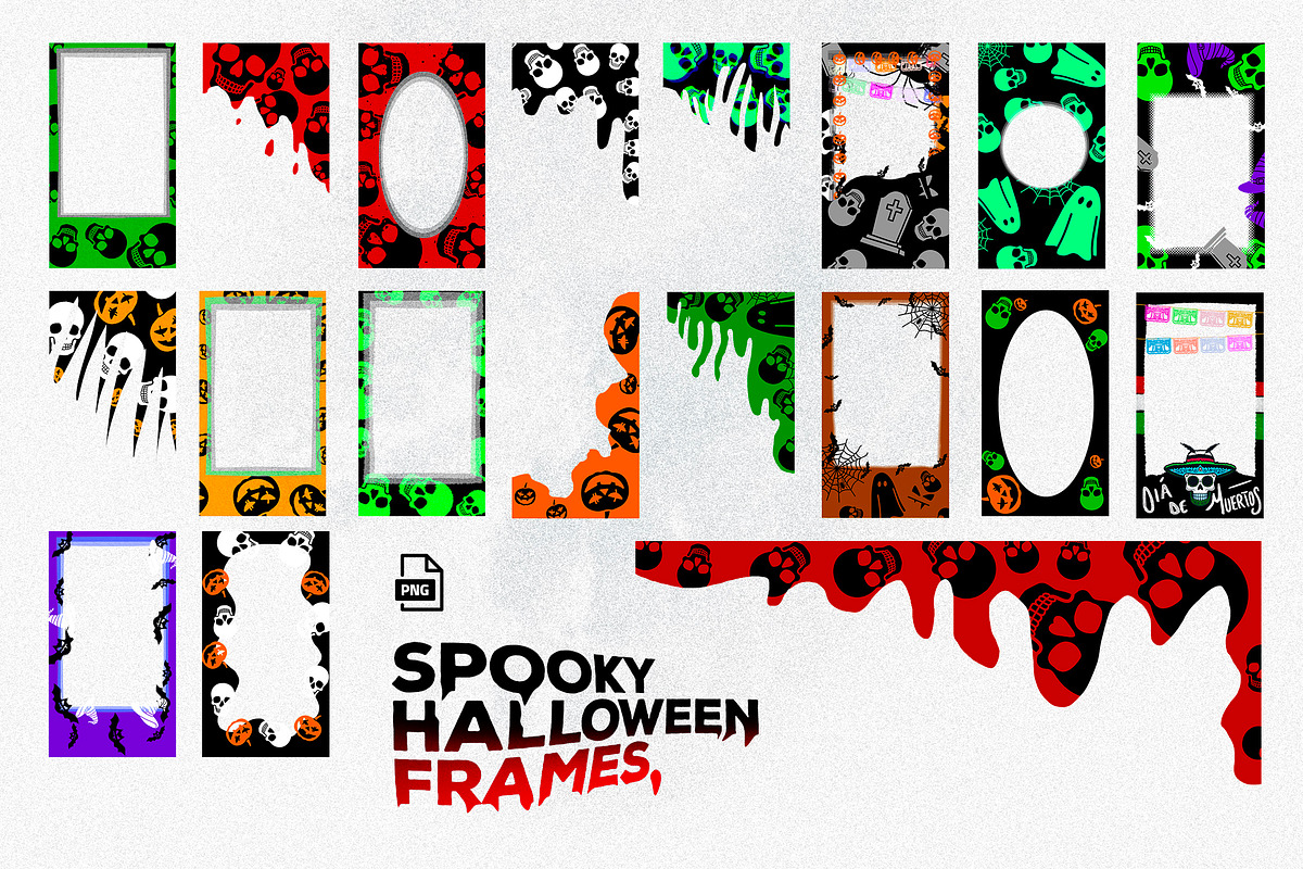 Spooky Halloween Social Media Frames, an Object Graphic by Layerform Design Co. (Photo 3 of 4)