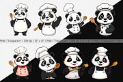 Chef Panda Clipart, a Graphic by Artnoy (Thumbnail 2 of 5)