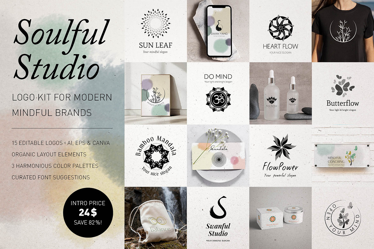 Soulful Studio – Logo & Brand Kit, a Branding & Logo Template by Elibee (Photo 1 of 14)