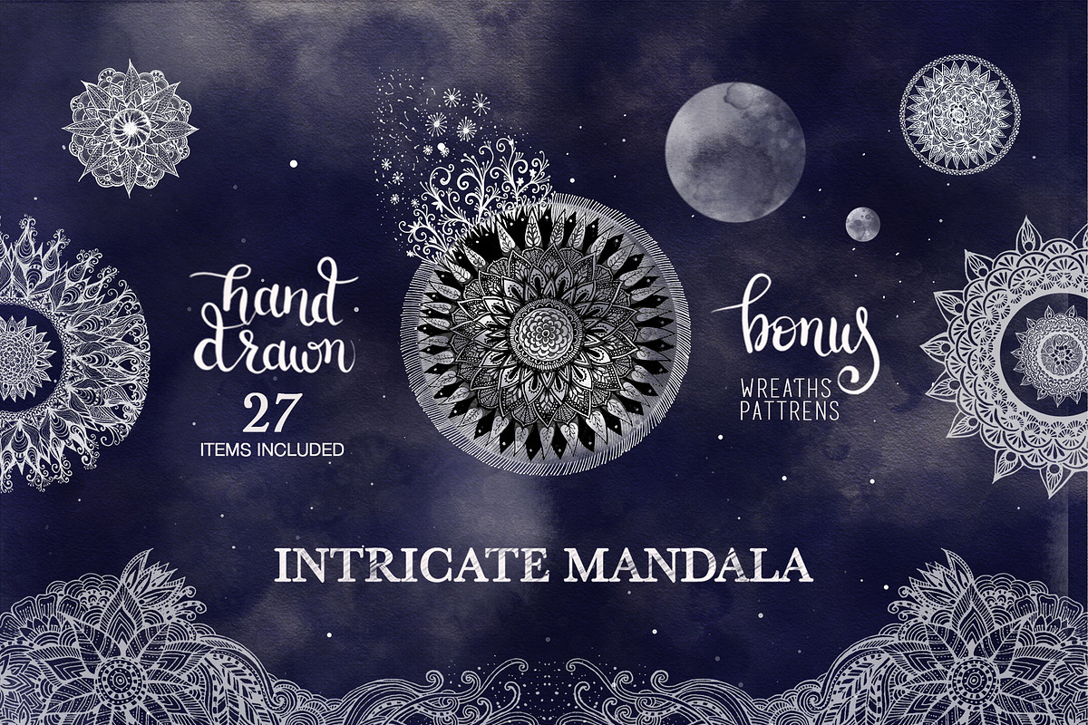 Mandala Hand Drawn, a Decorative Illustration by Papatongartist (Photo 1 of 11)