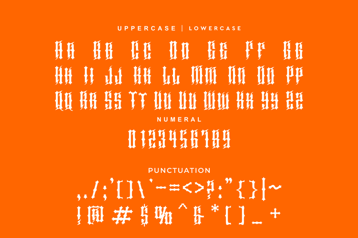 Wings Gromeba - Gothic Font, a Blackletter Font by Iqsiart Studio (Photo 5 of 7)