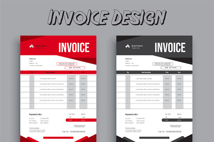 Professional Invoice Design, a Stationery Template by hkmonir