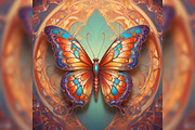 3D Butterfly Midjourney Prompts, a Background Graphic by Design Laz (Thumbnail 2 of 7)