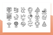 Data Visualization Icons, an Outline Icon by Becris (Thumbnail 2 of 3)