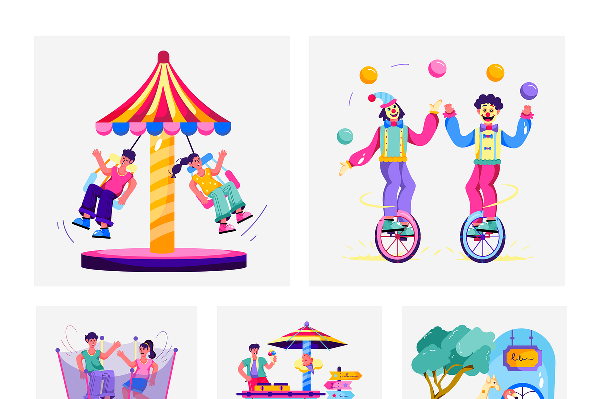 Amusement Park Illustrations, a Duotone Icon by Prosymbols (Photo 8 of 8)