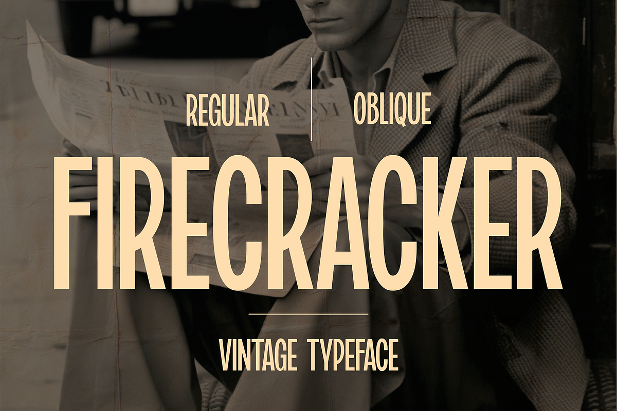 Firecracker - Vintage Typeface, a Font by HipFonts (Photo 1 of 10)