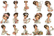 Whimsical Nurse PNG Clipart, an Illustration by OK Design (Thumbnail 3 of 6)