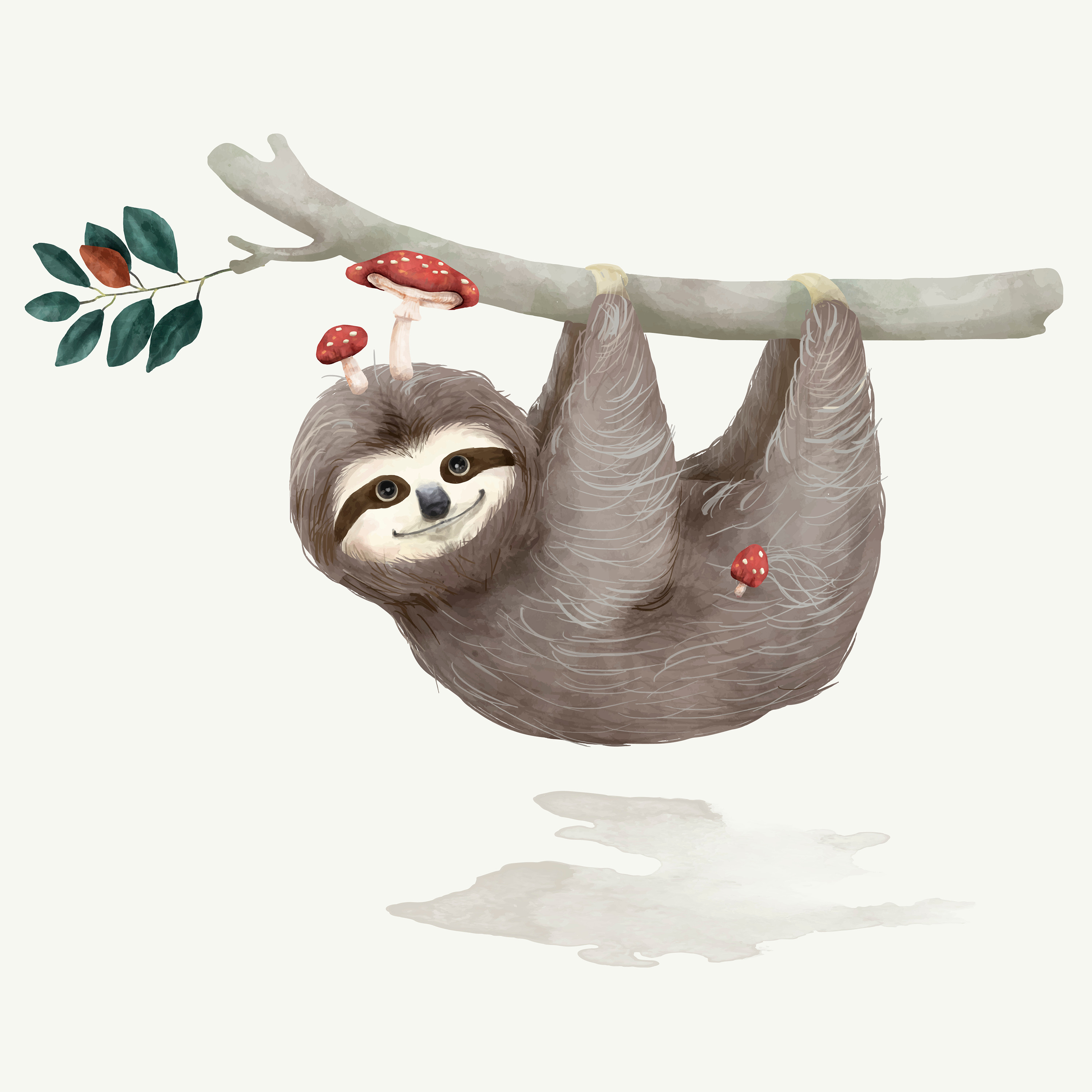 Illustration of a sloth, a Graphic by rawpixel
