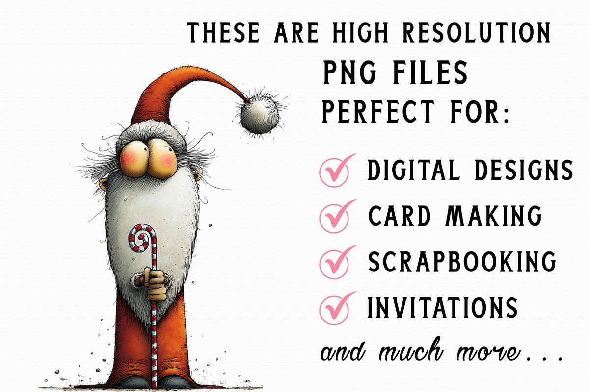 Whimsical Santa Clipart, an Illustration by Libby Wishes (Photo 8 of 9)