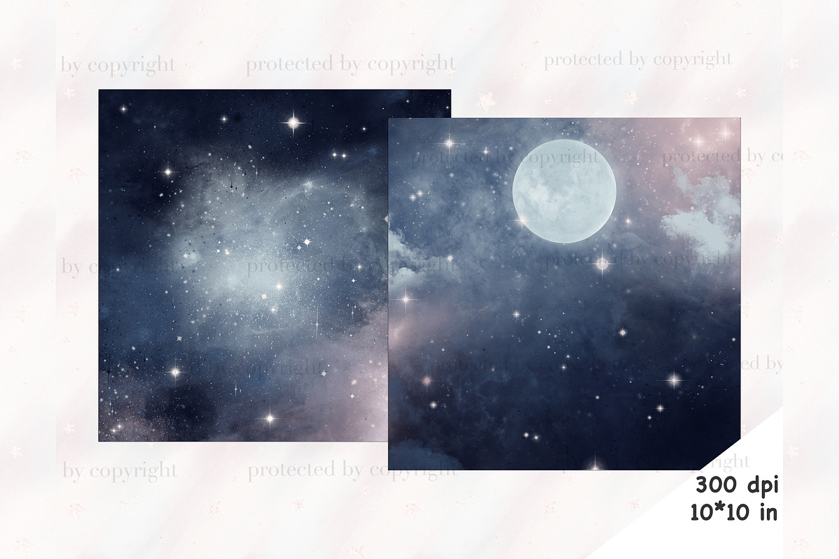 Moon Scene, a Decorative Illustration by GlamArtZhanna (Photo 2 of 3)