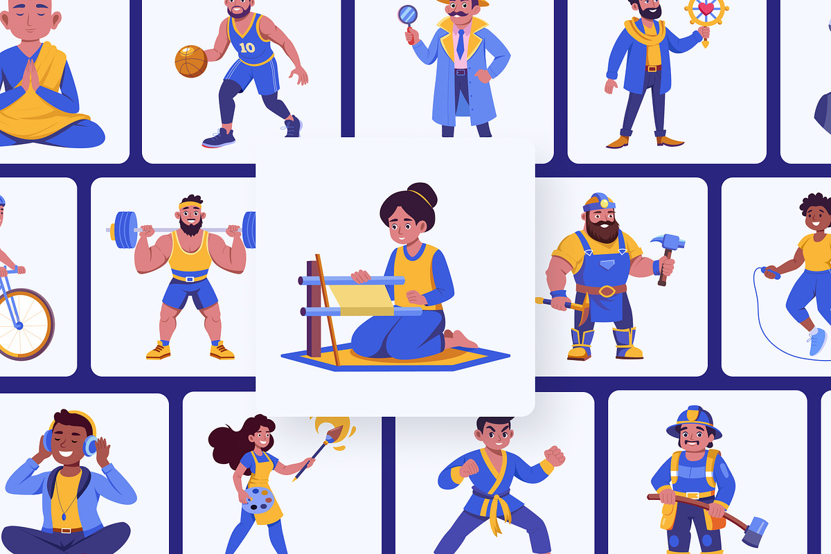 People Character Illustration Set, a Person Illustration by Brickclay (Photo 6 of 10)