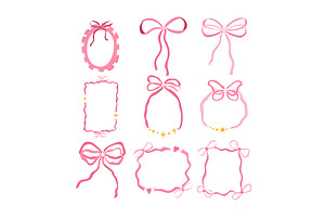 Coquette Set Cartoon Vector